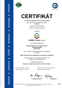 Certifikat GMP+ B3 CZ